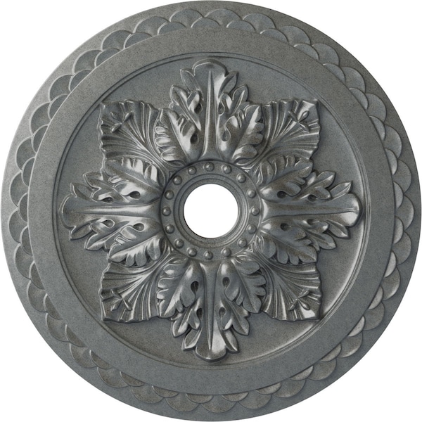 Ekena Millwork Bordeaux Deluxe Ceiling Medallion (Fits Canopies up to 4"), 23 5/8"OD x 3"ID x 2"P, Platinum CM23BOPLS - main